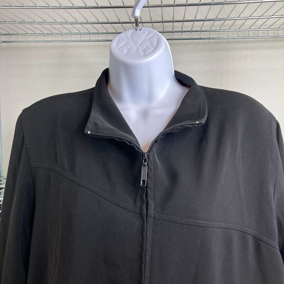 Chico's Design Women's Versatile Black Full Zip Jacket Size 2 Large Packable - Picture 3 of 11